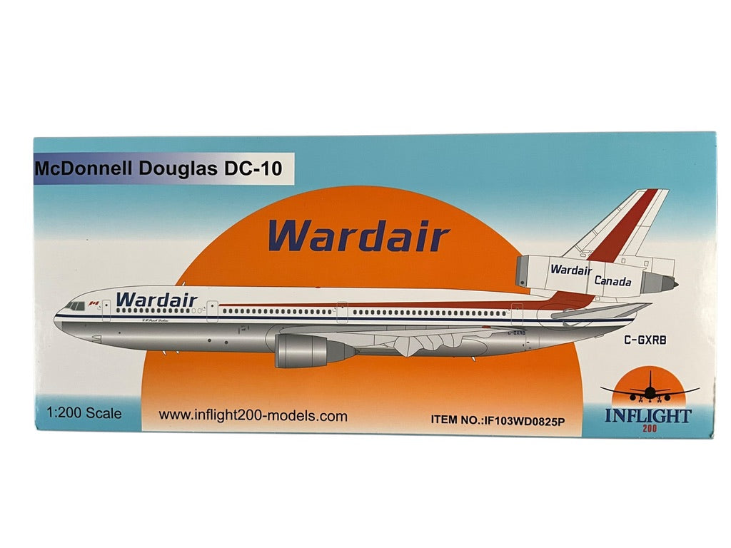 1/200 Inflight200 (IF103WD825P) McDonnell Douglas DC10-30 (C-GXRB) "C.K.'Punch' Dickens" Wardair Canada (Limited Edition of ONLY 144) 2025 Release