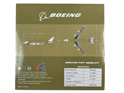 1/200 J C Wings (LH2166A) Boeing B747-400LCF Dreamlifter (N747BC) Flaps Down "Green Zinc Chromate Primer Livery" The Boeing Company (Limited Edition)