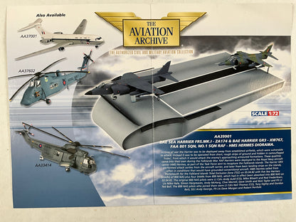 1/72 Corgi (AA39901) B.A.E. Sea Harrier FRS.Mk1 (ZA174) FAA 801 & Harrier GR3 (XW767) No.1 Sqn RAF HMS Hermes Diorama (Limited Edition #1331 of ONLY 1460)