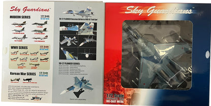 1/72 (Witty Wings) Sky Guardians (WTW-72-014-005) Sukhoi SU27 Flanker-B (Red 07) "Evil Eye" 3-Tone Blue Splinter Pattern Camo, Russian Air Force (Limited edition (Limited Edition)