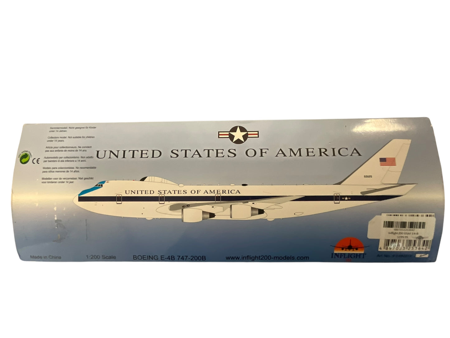 1/200 Inflight200 (IFE4B0618) Boeing (B747-200B) E-4B "Doomsday Plane" (50125) USAF (Limited Edition) 2020 Release