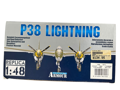 1/48 Armour/Franklin Mint (98170) Lockheed P38 Lightning "Jandina IV" flown by Major J.T.Robbins (22 Kills) 80FS-8FG U.S.A.A.F. (Limited Edition) P38 2001 Release