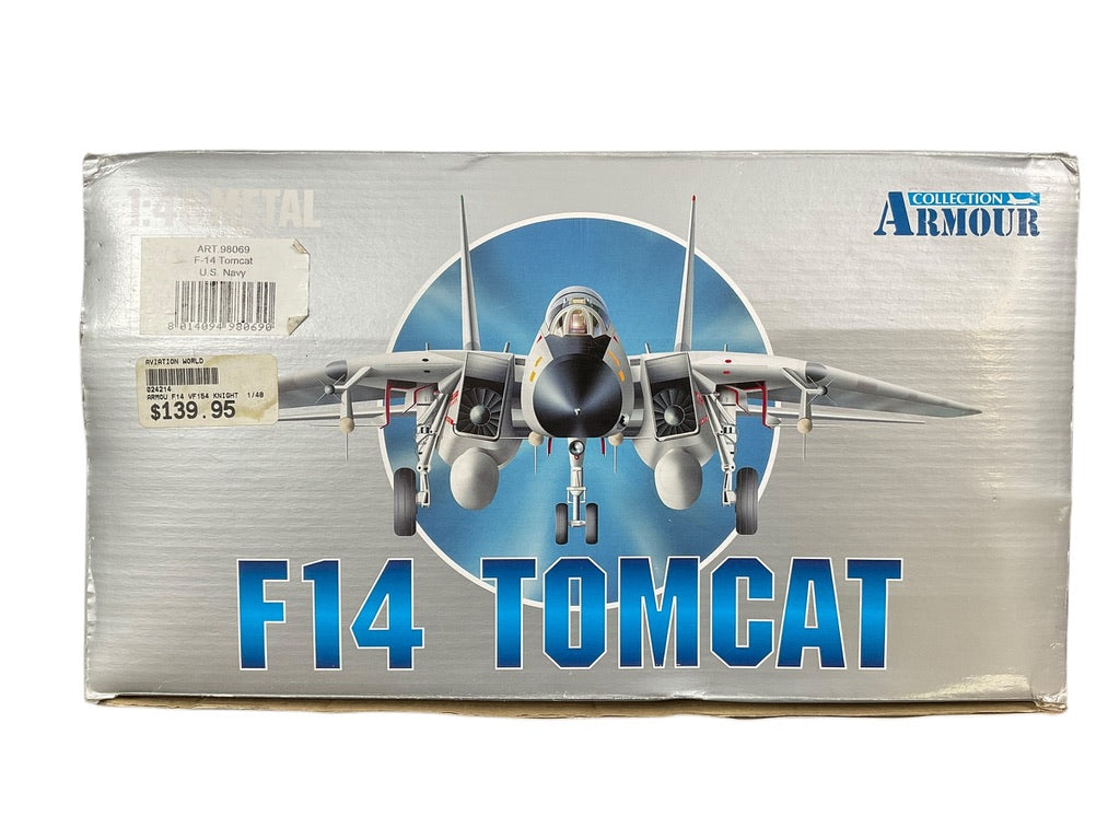 1/48 Armour/Franklin Mint (98069) Grumman F14A Tomcat (100) USS Kittyhawk VF154 "Black Knights"U.S.Navy (Limited Edition)