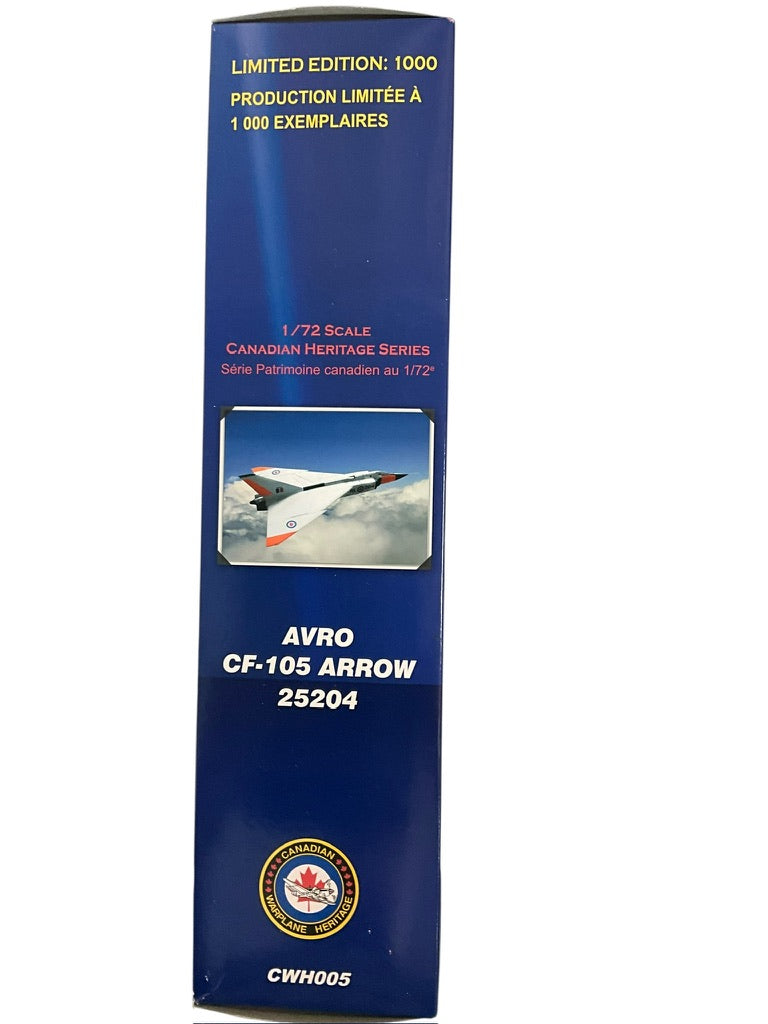 1/72 (HobbyMaster) Canadian Warplane Heritage Museum (CWH005) Avro (Canada) CF105 Arrow (25204) RL204 (Limited Edition of ONLY 1000)
