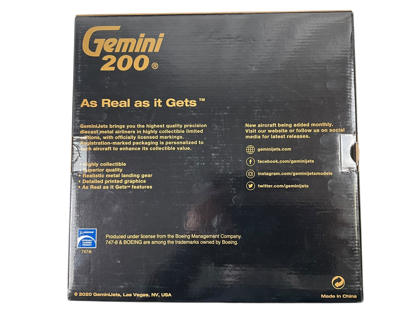 1/200 Gemini200 (G2AFO898) Boeing (VC25B) B747-8 (30000) "Air Force One" United States of America (Limited Edition) 2020 Release