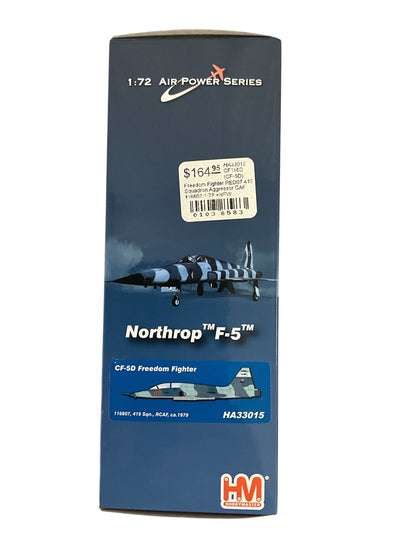1/72 Hobbymaster (HA33015) Canadair CF5D Freedom Fighter (116807) 3 Tone Blue & Grey Camo 1979  419 "Moose" Sqdn, Canadian Armed Forces (Limited Edition) 2026 Release