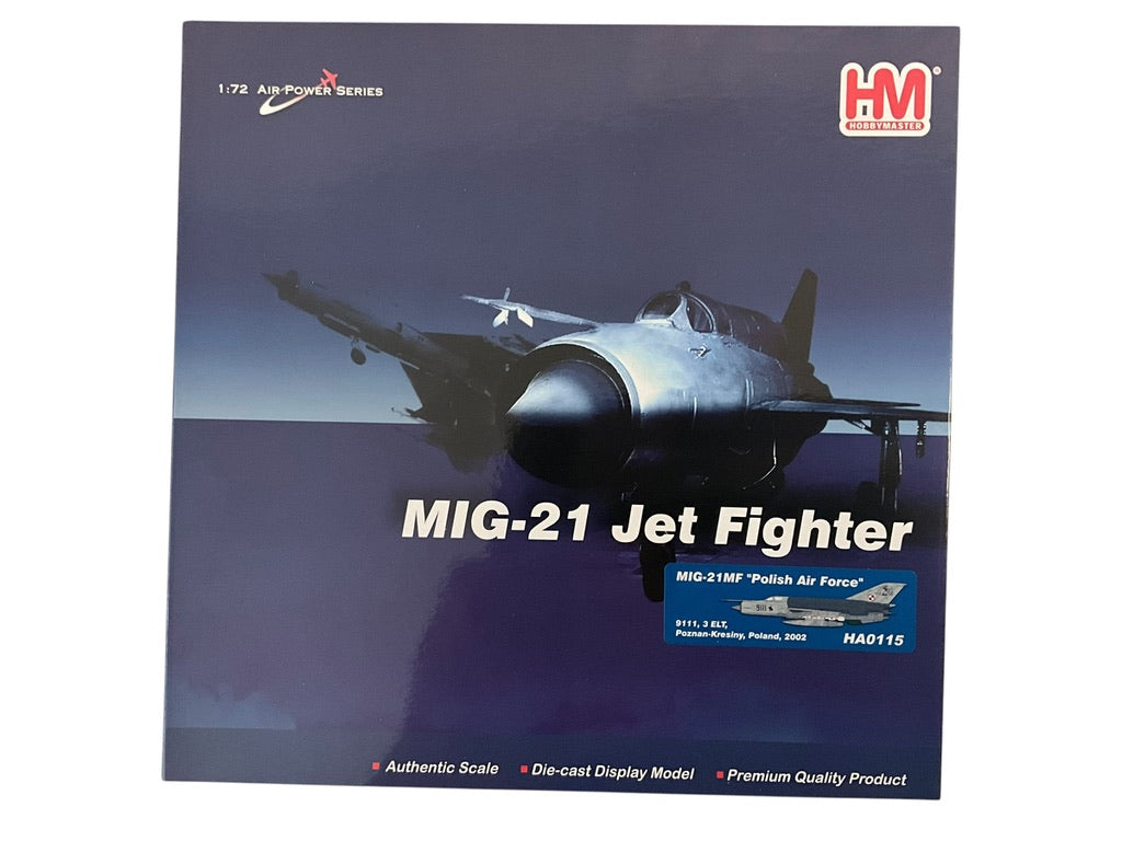 1/72 HobbyMaster (HA0115) Mikoyan MiG21MF (9111) Lo-Vis NATO Grey Camo 2002 Poznan-Kresiny, 3 ELT, Polish AirForce (Limited Edition)
