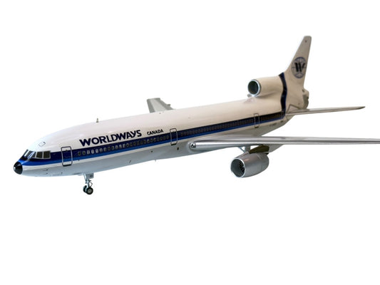 1/200 (SM200) SEATTLE-MODELS (SM2-1011-003) LOCKHEED L1011-385-50 TRISTAR (C-GIES) - White &amp; Blue with Aluminum Belly WWA Livery - Inflight200 Mold - WORLDWAYS CANADA (LIMITED EDITION of ONLY 20)