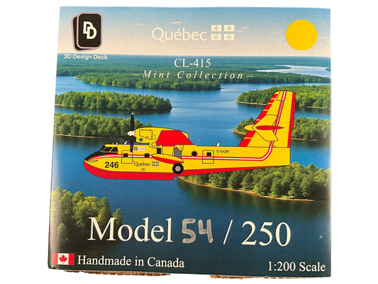 1/200 3D Design Deck (3DD0108) Bombardier CL415 Water Bomber (C-GQBI / #246) Province of Quebec (Limited Edition #54 of Only 250)