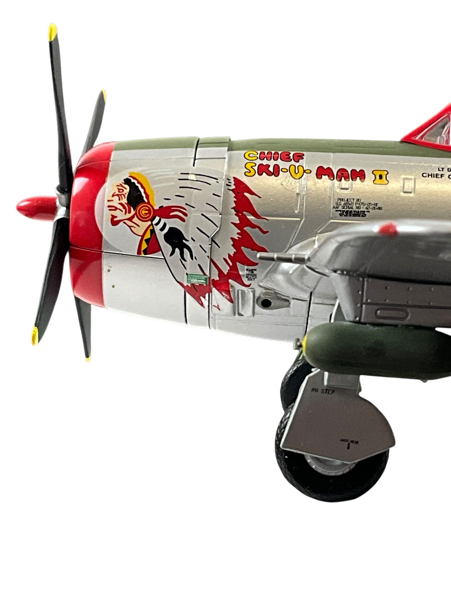 1/48 Armour/Franklin Mint (98144) Republic P47D Thunderbolt (227316) "CHIEF-SKI-U-MAH II" flown by Lt. D.E. Buholz "Chief of the Sioux" 509FS 405FG U.S.A.A.F. (Limited Edition)