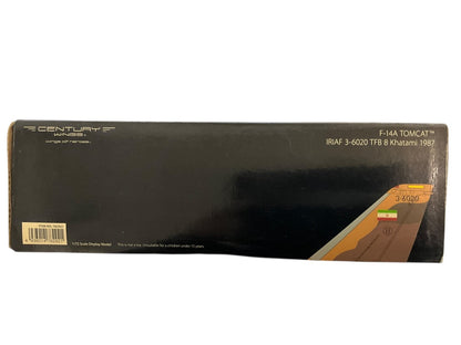 1/72 Century Wings (782921) Grumman F14A Tomcat (3-6020) Khatami, TFB-8, 82nd TFS, Islamic Republic of Iran Air Force 1987 (Limited Edition #1307 of Only 1500)