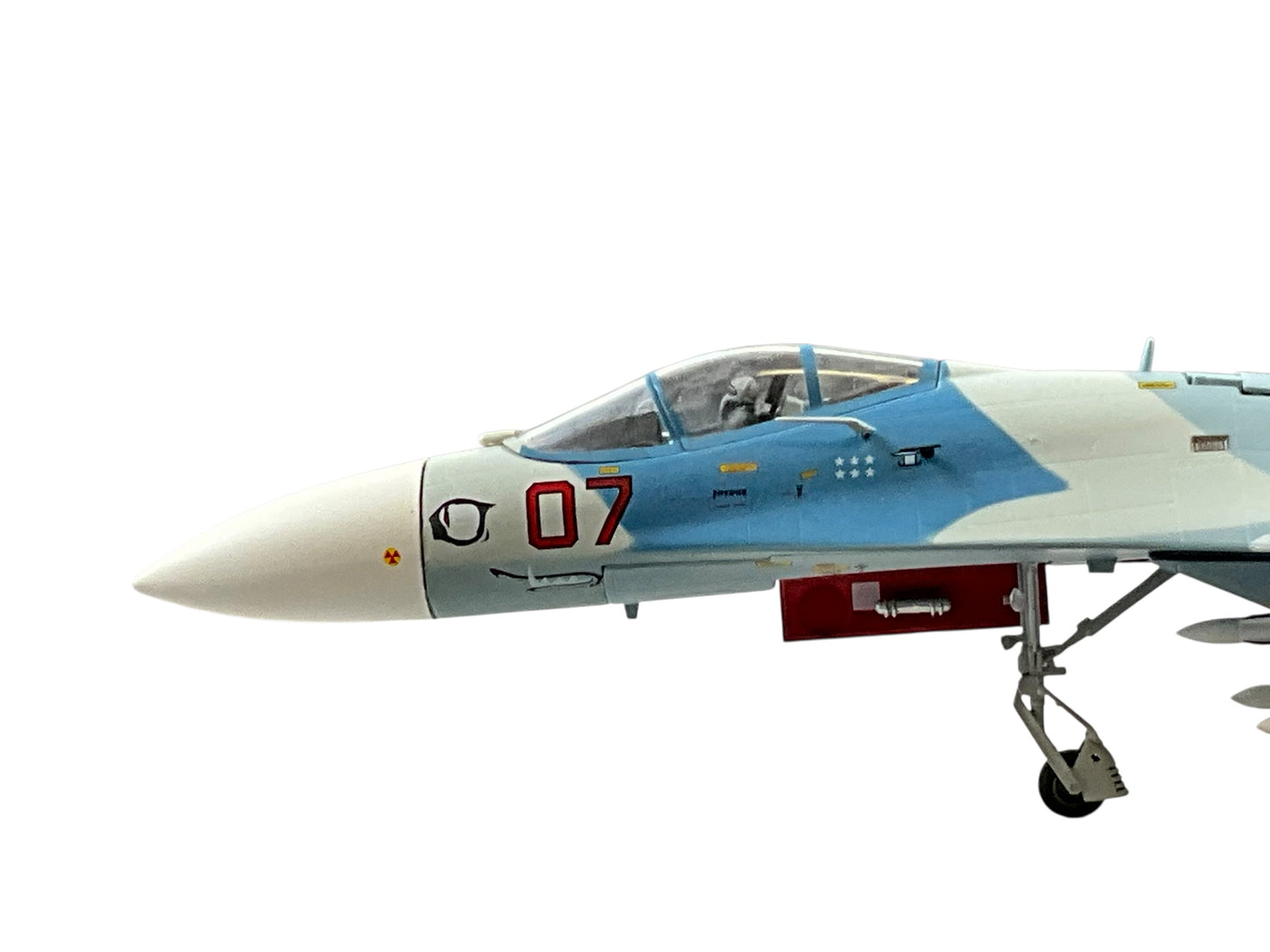 1/72 (Witty Wings) Sky Guardians (WTW-72-014-005) Sukhoi SU27 Flanker-B (Red 07) "Evil Eye" 3-Tone Blue Splinter Pattern Camo, Russian Air Force (Limited edition (Limited Edition)