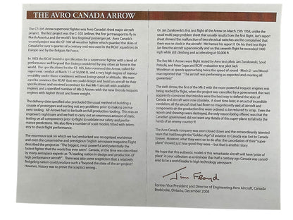 1/72 50th Anniversary of "1st Flight" of Avro Canada CF105 Arrow RL201 Resin Model with Dedication Tail Stand (Limited Edition)