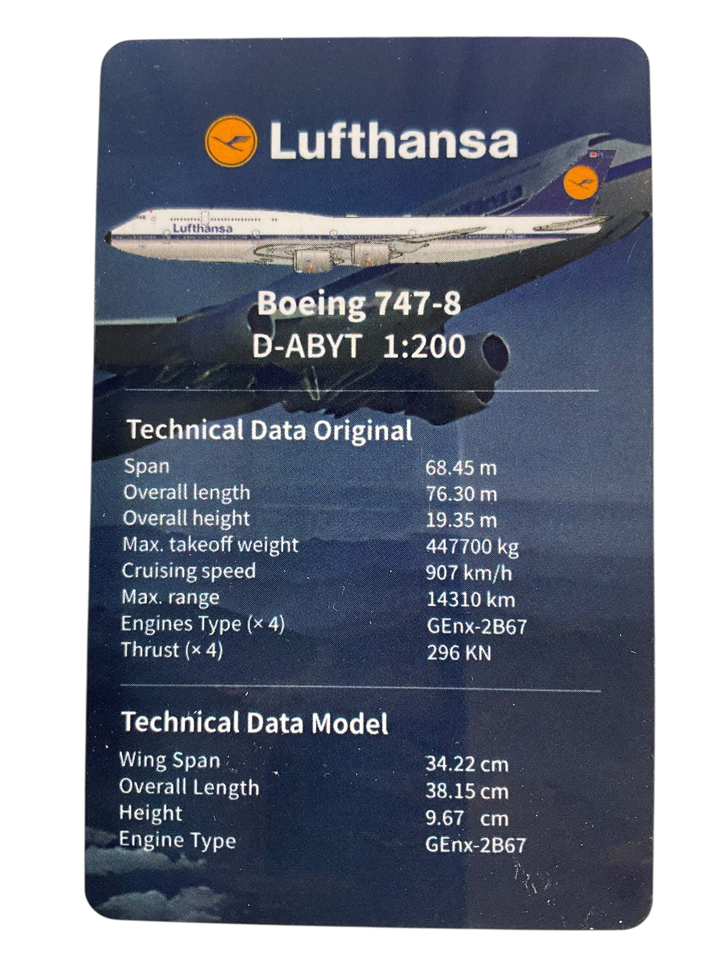 1/200 SQ Wings (L2056) Boeing B747-8i (D-ABYT) *Koln* "DLH Retro 1970 5th Livery" Lufthansa (Limited Edition)