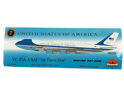 1/200 Inflight200 (IFVC25A0222P) Boeing (VC25A) B747-200 (28000) "Air Force One" United States of America (Limited Edition) 2022 Release