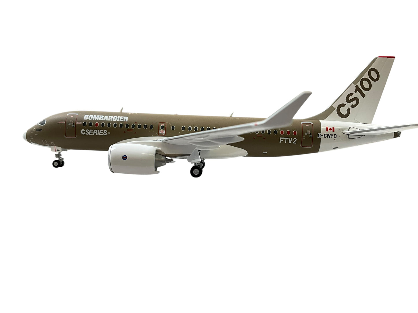 1/200 JC Wings (LH2056) Bombardier CS100 C-Series (C-GWYD) "FTV2" Primer Livery. Bombardier (Limited Edition)