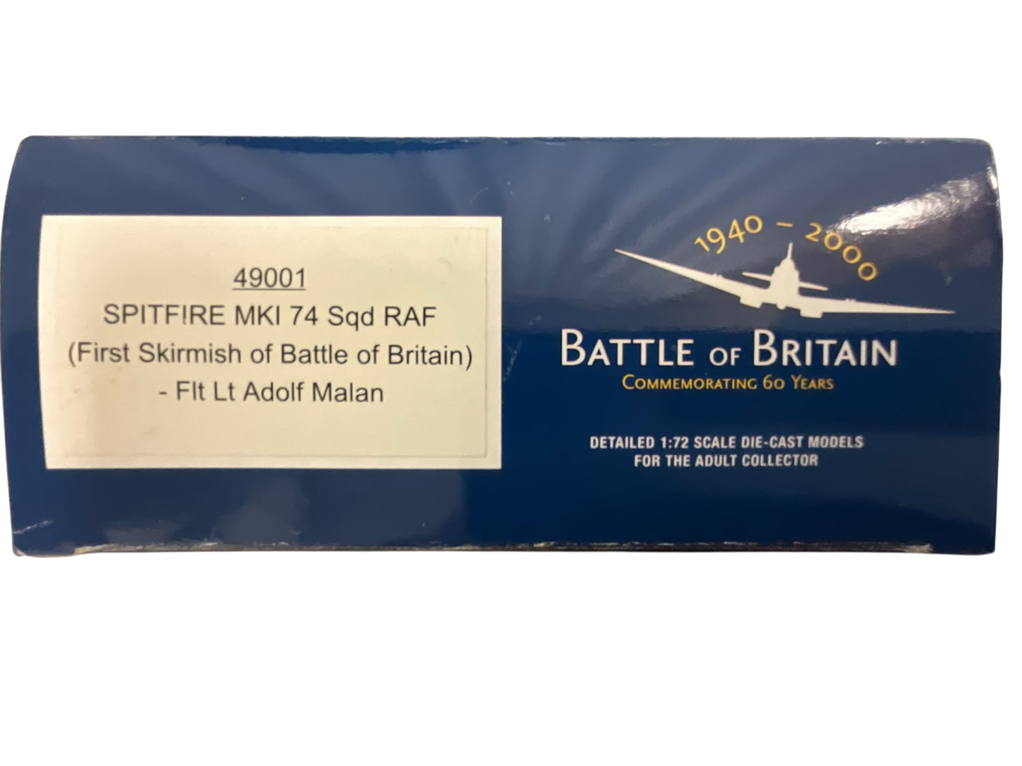 1/72 Corgi (49001) Supermarine Spitfire Mk.1 (ZP-A) flown by Flt/Lt Adolf Milan "First Skirmish of Battle of Britain" 74 Sqdn R.A.F. (Limited Edition) 2000 Release