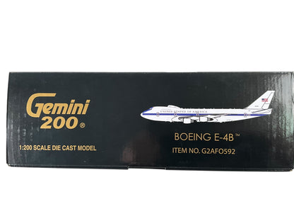 1/200 Gemini200 (G2AFO592) Boeing (B747-200B) E-4B "Doomsday Plane" (40787) USAF (Limited Edition) 2016 Release