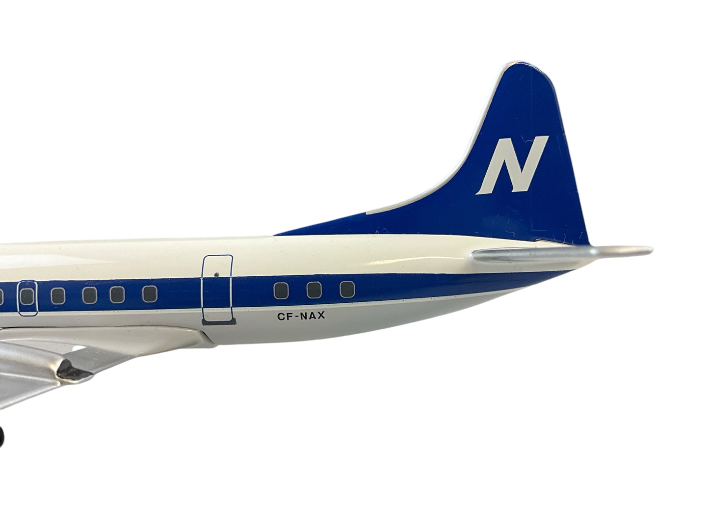 1/200 Western Models (CA-9R) Lockheed L188 Electra ( CF-NAX) - White &  Gray with Blue Cheat Line & Tail 1970s 1st NDA Livery - Nordair (LIMITED EDITION)