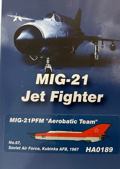 1/72 HobbyMaster (HA0189) Mikoyan MiG21PFM Fishbed (Black 67) "Aerobatic Team" Kubinka AFB 1967 Soviet Air Force (Limited Edition)