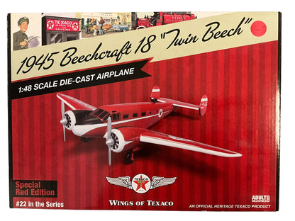 1/48 (Liberty Classics) Wings of Texaco (CP7151) 1945 Beechcraft18 (NC20757) "Twin Beech" #22 in the Series Special, Red Edition, Texaco (Limited Edition) 2014 Release