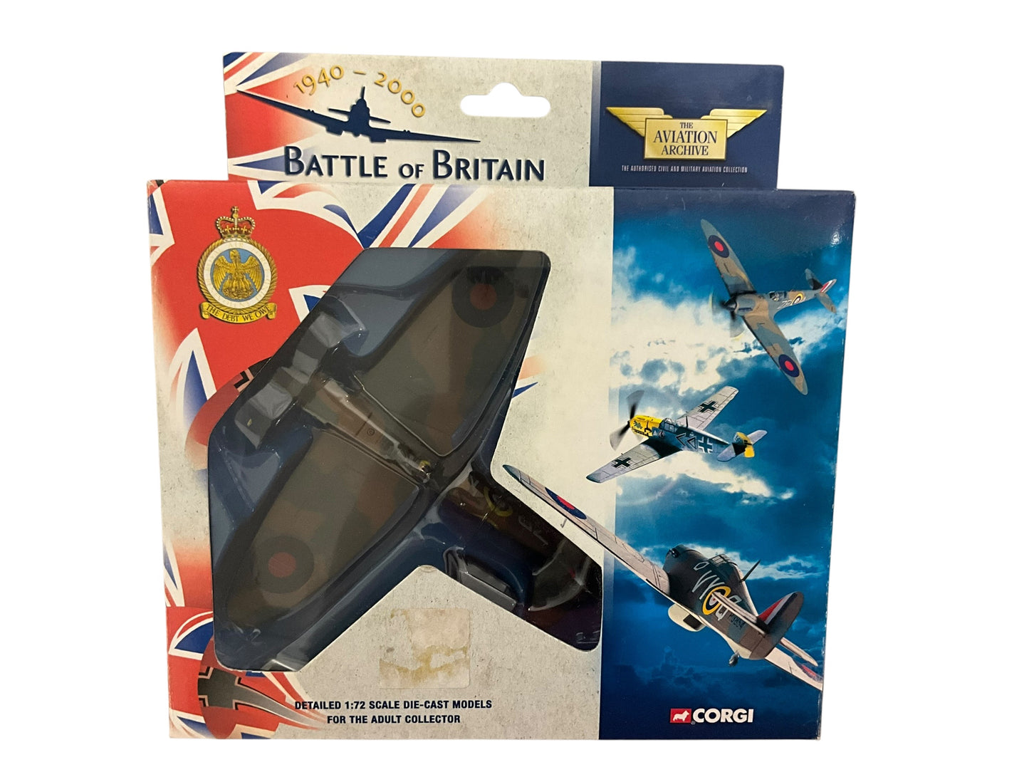 1/72 Corgi (49001) Supermarine Spitfire Mk.1 (ZP-A) flown by Flt/Lt Adolf Milan "First Skirmish of Battle of Britain" 74 Sqdn R.A.F. (Limited Edition) 2000 Release