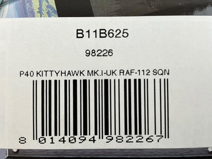 1/48 Franklin Mint/Armor (B11B625) Curtiss P40D KittyHawk Mk.1 (GA-Y/AK772) "London Pride" North Africa 112 Sqdn R.A.F. (Limited Edition)