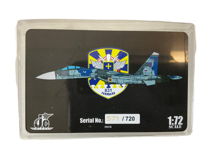 Ukrainian Air Force Sukhoi Su-27 Flanker JC Wings 1:72 Scale Die Cast Model NIB Digital Pattern