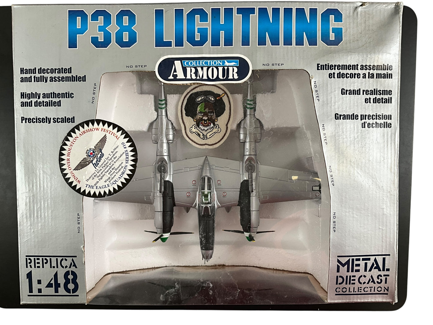 1/48 Armour/Franklin Mint (98170) Lockheed P38 Lightning "Jandina IV" flown by Major J.T.Robbins (22 Kills) 80FS-8FG U.S.A.A.F. (Limited Edition) P38 2001 Release