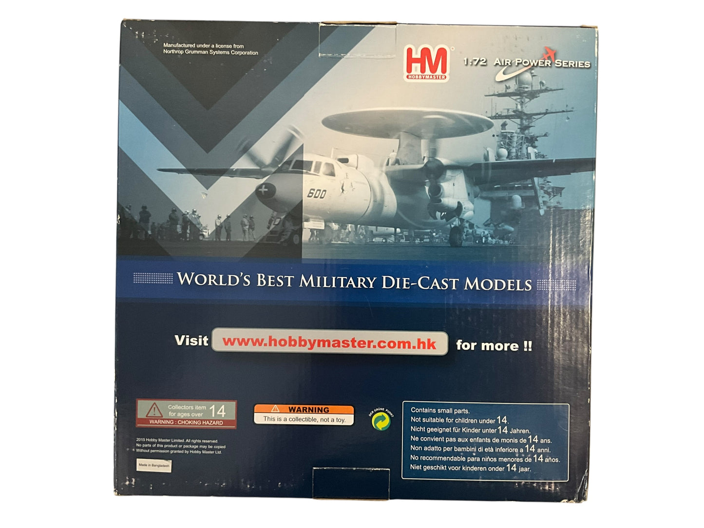 1/72 HobbyMaster (HA4811) Northrop/Grumman E2C Hawkeye (164496) May 2011 USS Harry S. Truman VAW-126 "Seahawks" U.S. Navy (Limited Edition)