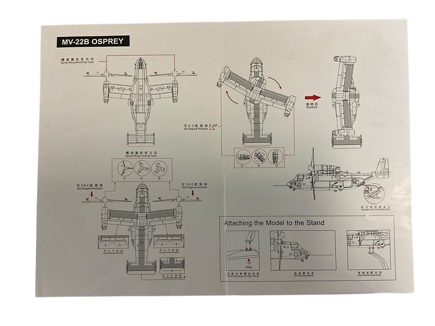 1/72 Airforce-1 (AF1-40602) Bell/Boeing MV22B Osprey (168220) Epoo, MCAS, Futenma, Japan, VMM-265 "Dragons" U.S. Marine Corps (Limited Edition) 2014 Release