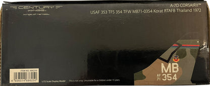 1/72 Century Wings (686250) Vought Corsair II A7D (MB71-0354) 1972 Korat R.T.A.F.B. Thailand 353rd TFS 354th TFW U.S.A.F. (Limited Edition of 1500)