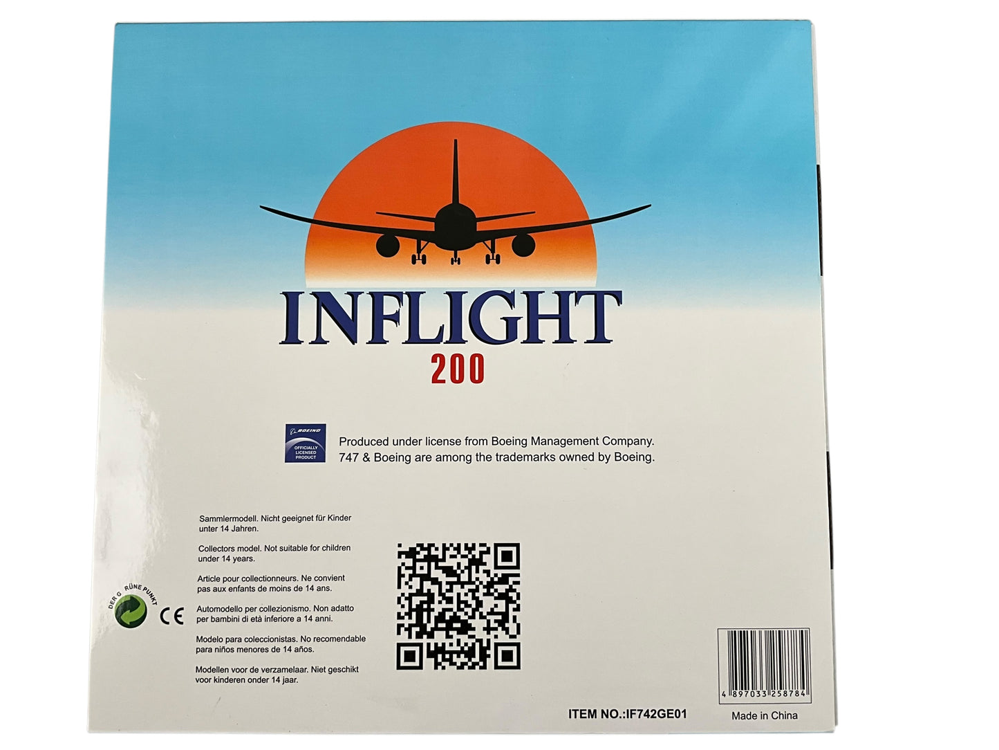 1/200 Inflight200 (IF742GE01) Boeing B742-121 (N747GE) "GE Propulsion Test Platform" General Electric (Limited Edition)
