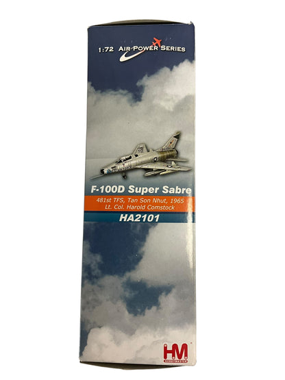 1/72 HobbyMaster (HA2101) North American F100D Super Sabre (053604) flown by Lt.Col. Harold E. Comstock July 1966 Bien Hoa AB, South Vietnam 481st TFS 27th TFW, U.S.A.F. (Limited Edition of 2500)