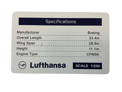 1/200 JC200 (EW2733001) Boeing B737-300 (D-ABEK) "Fanhansa" DLH 6th Livery Lufthansa (Limited Edition)