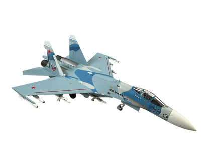1/72 (Witty Wings) Sky Guardians (WTW-72-014-007) Sukhoi SU27 Flanker-B (Blue 38) "Evil Eye" 3-Tone Blue Splinter Pattern Camo, Russian Air Force (Limited Edition)