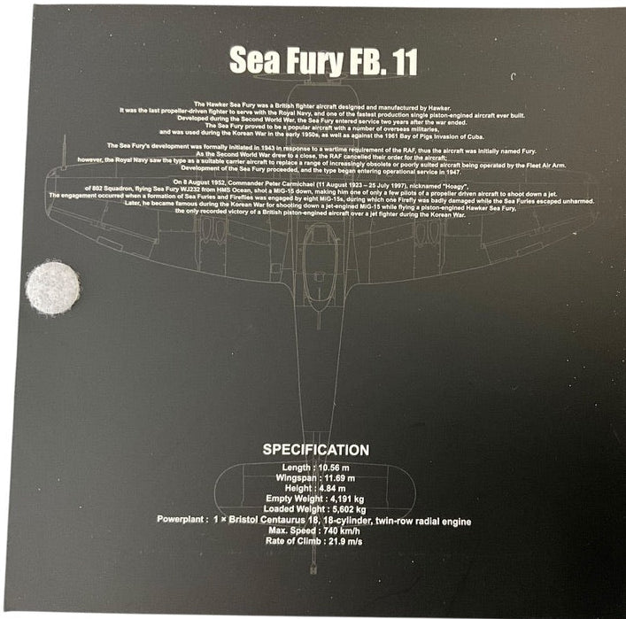 1/72 JC Wings (JCW-72-SFURY-001) Hawker Sea Fury FB.11 (114 / WJ232) flown by Korean War Mig15 Killer Peter "Hoagy" Carmichael, 802 Naval Air Sqdn, Royal Nay (Limited Edition of Only 600)