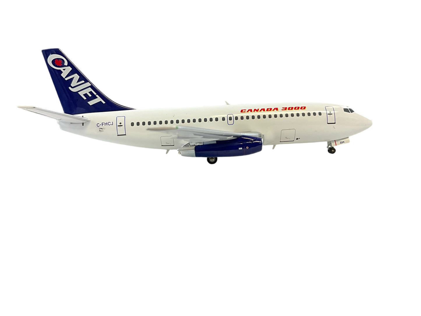 1/200 Inflight200 (IFCAN73200313) Boeing B737-201 (C-FHCJ) Transitional Livery with Canada3000 Titles & CanJet Tail - Canada3000 (Limited Edition #45 of ONLY 54)