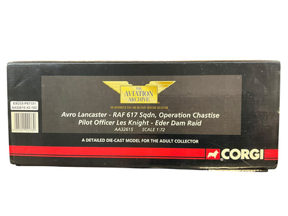 1/72 Corgi (AA32615) Avro Lancaster (ED912 / AJ+N) Flown by P/O Les Knight "Operation Chastise" Eder Dam Raid 617 Sqdn R.A.F. (Limited Edition #1063 of ONLY 1501)