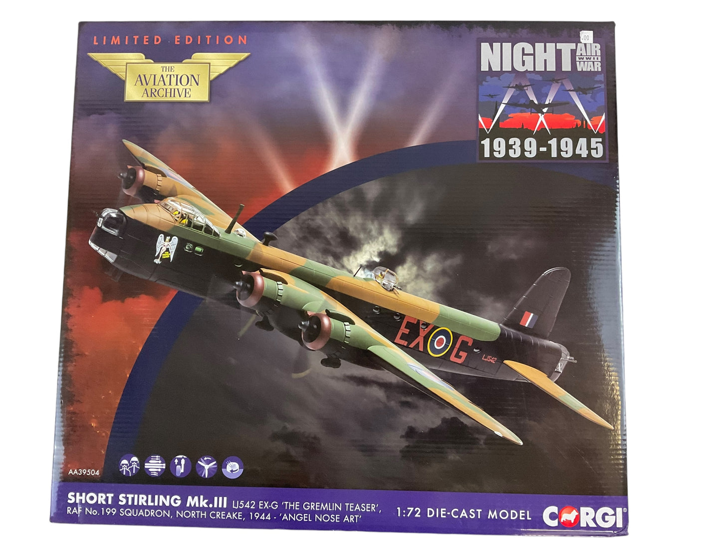 1/72 Corgi British RAF Short Sterling Bomber #227 of 1000 Die Cast Model NIB