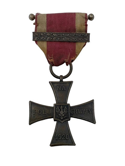 WW1 Poland Polish Cross of Valour with Second Award Bar