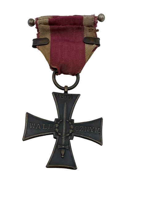 WW1 Poland Polish Cross of Valour with Second Award Bar