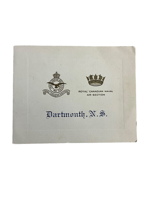 WW2 Canadian RCAF Naval Air Section Dartmouth Nova Scotia Christmas Card